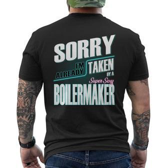 Sorry I'm Already Taken By A Super Wife Boilermaker 2020 Mens Back Print T-shirt - Thegiftio UK
