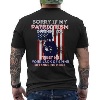 Sorry If My Patriotism Offends You Patriotic America Men's T-shirt Back Print - Monsterry UK