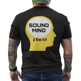 Sound Mind Men's T-shirt Back Print - Monsterry