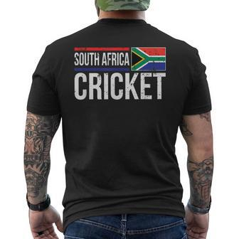 South Africa Cricket Flag Jersey Match Tournament Fan Men's T-shirt Back Print - Monsterry DE