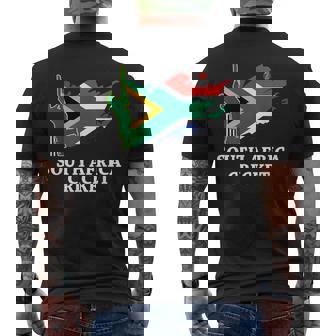 South African Cricket Proteas South Africa Flag Colors Men's T-shirt Back Print - Thegiftio