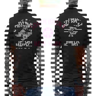 South Bronx New York Nyc Circle Pink Print Men's T-shirt Back Print - Thegiftio