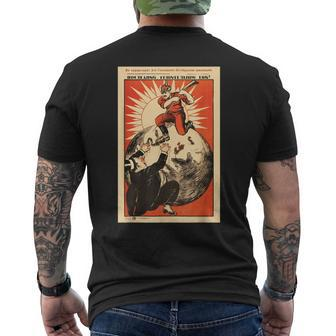 Soviet Ussr Vintage Death To Capitalism Poster Men's T-shirt Back Print - Thegiftio UK