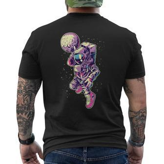 Spaceman Dunk Galaxy Planet Basketball Star Sports Game Men's T-shirt Back Print - Thegiftio UK