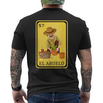Spanish-Mexican Bingo El Abuelo Men's T-shirt Back Print | Mazezy