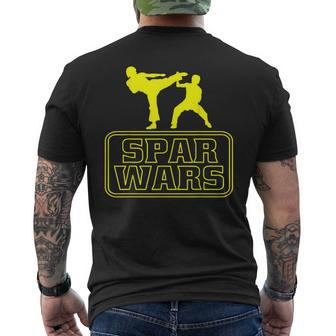 Spar Wars Martial Arts Cool Taekwondo Men's T-shirt Back Print - Monsterry