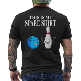 This Is My Spare Bowling Strike Pins Bowling Mens Back Print T-shirt - Thegiftio UK