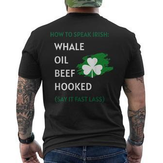 How To Speak Irish Shirt St Patricks Day Shirts Mens Back Print T-shirt - Thegiftio UK