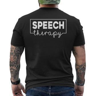 Speech Therapy Speech Language Pathologist Slp Men's T-shirt Back Print - Seseable