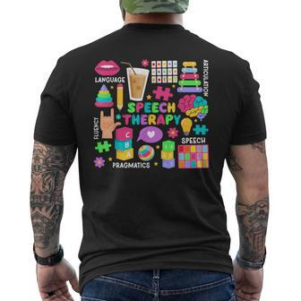 Speech Therapy Slp Speech Language Pathologist Men's T-shirt Back Print | Mazezy CA