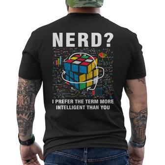 Speed Cubing Nerd Jokes Speed Cubing Math Men's T-shirt Back Print - Monsterry AU