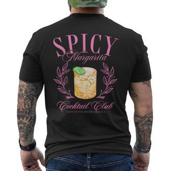 Spicy Margarita Cocktail Club Social Club Spicy Marg Womens Men's T-shirt Back Print - Seseable