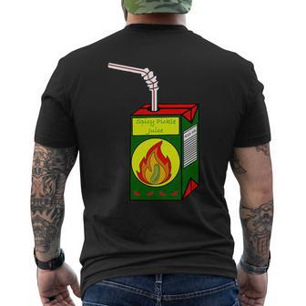 Spicy Pickle Juice Box Men's T-shirt Back Print - Monsterry AU