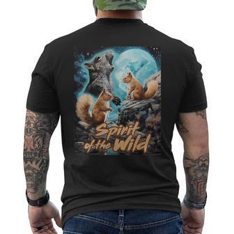 Spirit Of The Wild Squirrels Men's T-shirt Back Print - Monsterry CA