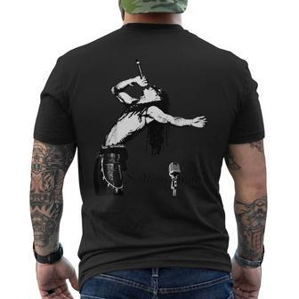 Spitting Image Rapper Hip Hop Microphone Men's T-shirt Back Print - Monsterry