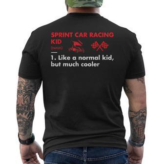 Sport Kid Definition Sprint Car Racing Men's T-shirt Back Print - Monsterry AU