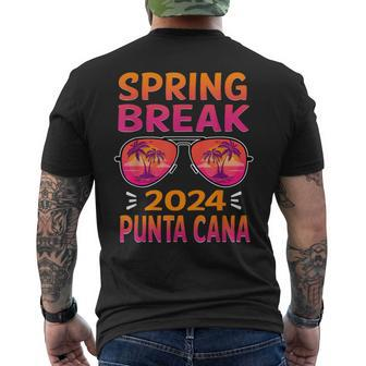 Spring Break Punta Cana 2024 Sunglasses Retro Beach Vacation Men's T-shirt Back Print - Seseable