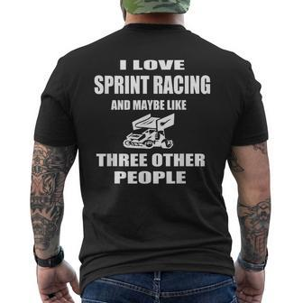 Sprint Car Racing T Idea Midget Sprint Car Track Men's T-shirt Back Print - Monsterry