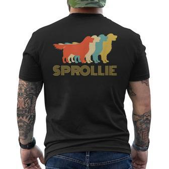 Sprollie Dog Breed Vintage Look Silhouette Men's T-shirt Back Print - Monsterry DE