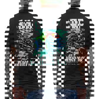 Squad Of The Birthday Boy Monster Truck Birthday Party Men's T-shirt Back Print - Monsterry