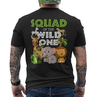 Squad Of The Wild One Zoo Birthday Safari Jungle Animal Men's T-shirt Back Print - Monsterry DE
