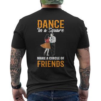 Square Dance Tanz In Einem Quadrat Bilde Einen Freundeskreis German T-Shirt mit Rückendruck - Seseable