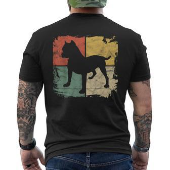 Square Retro Pitbull Owner Dog Lover Pit Bull Parents Men's T-shirt Back Print - Monsterry UK