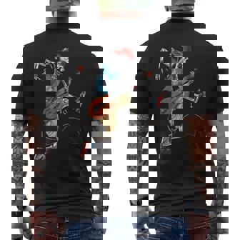 Squelette Heavy Metal Guitariste Rock Musique Joueur Guitare T-shirt imprimé au dos - Cadeauxyz