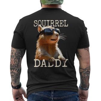 Squirrel Daddy Papa Dad Father's Day Squirrel Father Men's T-shirt Back Print - Monsterry UK