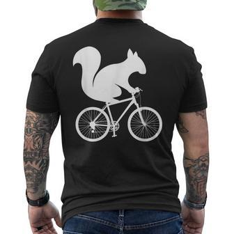 Squirrel Riding Bike Mtb Cycling Men's T-shirt Back Print - Monsterry AU