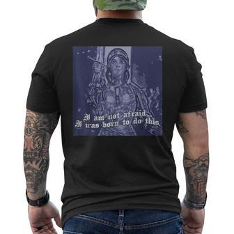 St Joan Of Arc Catholic Saints Not Afraid Men's T-shirt Back Print - Monsterry DE