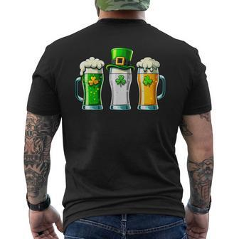 St Patrick Day Irish Ireland Flag Green Beer Lover Women Men's T-shirt Back Print | Mazezy DE
