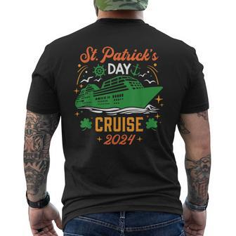 St Patrick's Day Cruise 2024 Vacation Cruising Matching Men's T-shirt Back Print - Seseable