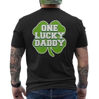 St Patrick's Day For Father One Lucky Daddy Mens Back Print T-shirt | Mazezy