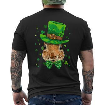 St Patrick's Day Leprechaun Squirrel Rodents Shamrock Irish Mens Back Print T-shirt - Seseable