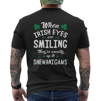 St Patricks Day Lucky When Irish Eyes Are Smiling Mens Back Print T-shirt - Thegiftio