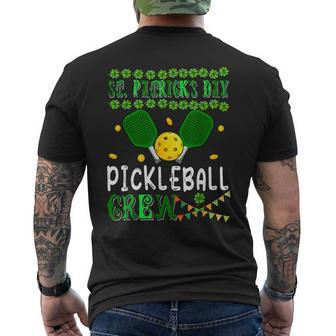 St Patrick's Day Pickleball Crew Equipment Player Team Men's T-shirt Back Print - Seseable