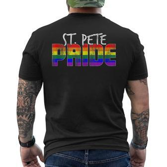 St Pete Pride Lgbt Flag Men's T-shirt Back Print - Monsterry AU