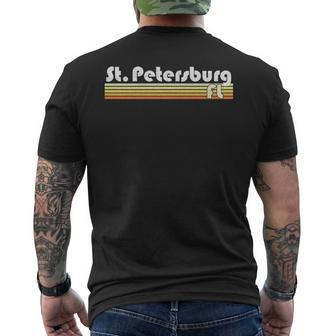 St Petersburg Pete Florida Retro Style Vintage Pride 80S Men's T-shirt Back Print - Monsterry DE