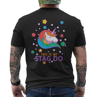 Stag Do Party Unicorn Matching Set 1 Of 2 Groom Men's T-shirt Back Print - Seseable