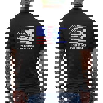 I Stand With Israel Patriotic Usa And Israel Flag Mens Back Print T-shirt - Thegiftio UK