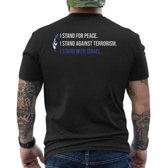 I Stand For PeaceI Stand With Israel Men's T-shirt Back Print - Monsterry CA