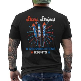 Stars Stripes And Reproductive Rights Patriotic 4Th Of July V19 Mens Back Print T-shirt - Thegiftio UK
