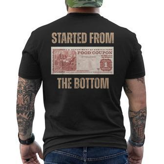 Started From Food Stamp Amounts In Each State The Bottom Men's T-shirt Back Print - Seseable