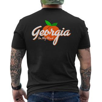 State Of Georgia On My Mind Souvenir Men's T-shirt Back Print - Monsterry