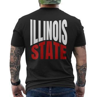 State Of Illinois Il Men's T-shirt Back Print - Monsterry
