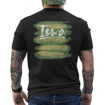 State Of Iowa Farming Corn On The Cob Men's T-shirt Back Print - Monsterry DE