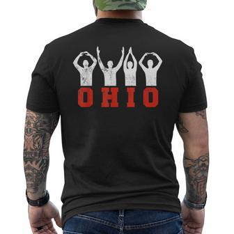 State Of Ohio Ohioan Oh Trendy Distressed Men's T-shirt Back Print - Thegiftio UK