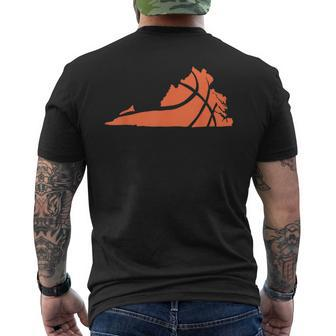 State Of Virginia Basketball Graphic Men's T-shirt Back Print - Monsterry DE