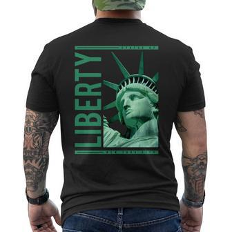 Statue Of Liberty Mens Back Print T-shirt - Thegiftio UK